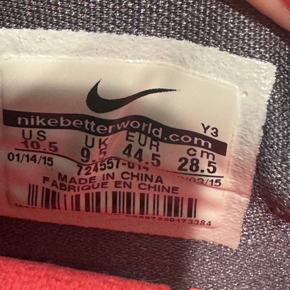 Nike LeBron 12 Low Grey Orange Men's Basketball Shoes Size 10.5 - Picture 14 of 16